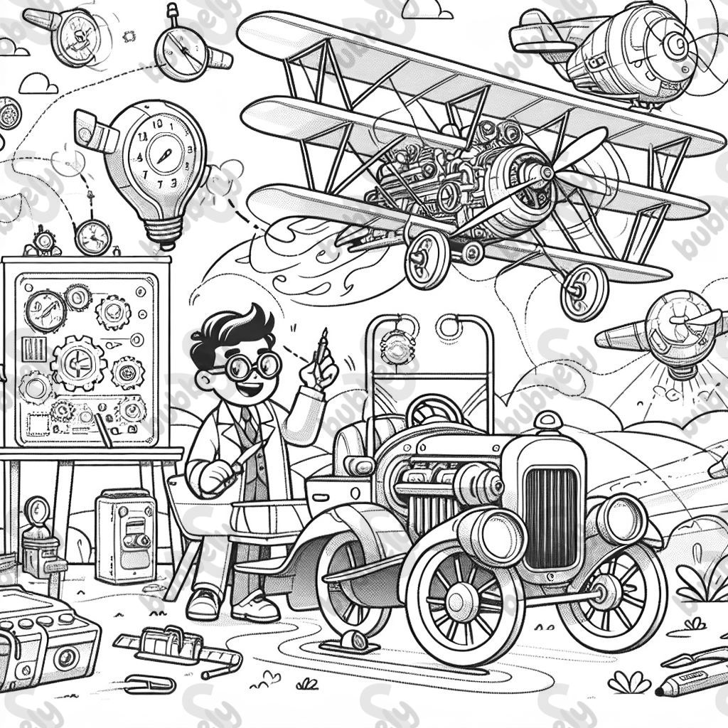 einen erfinder, der fliegende autos erfindet