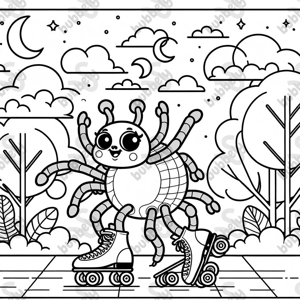 spinne auf rollerskates