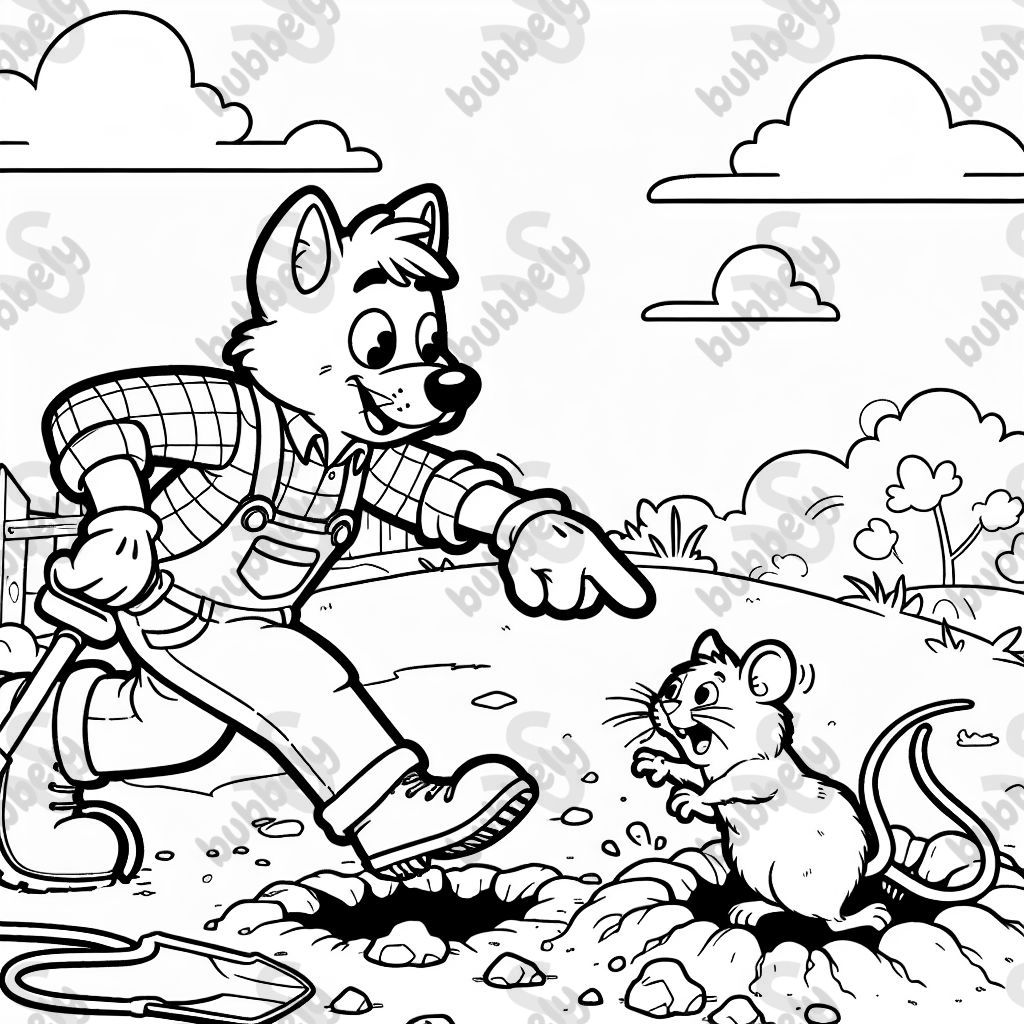 Construction worker finds mouse in the ground that chased a cat Construction worker finds mouse in the ground that chased a cat