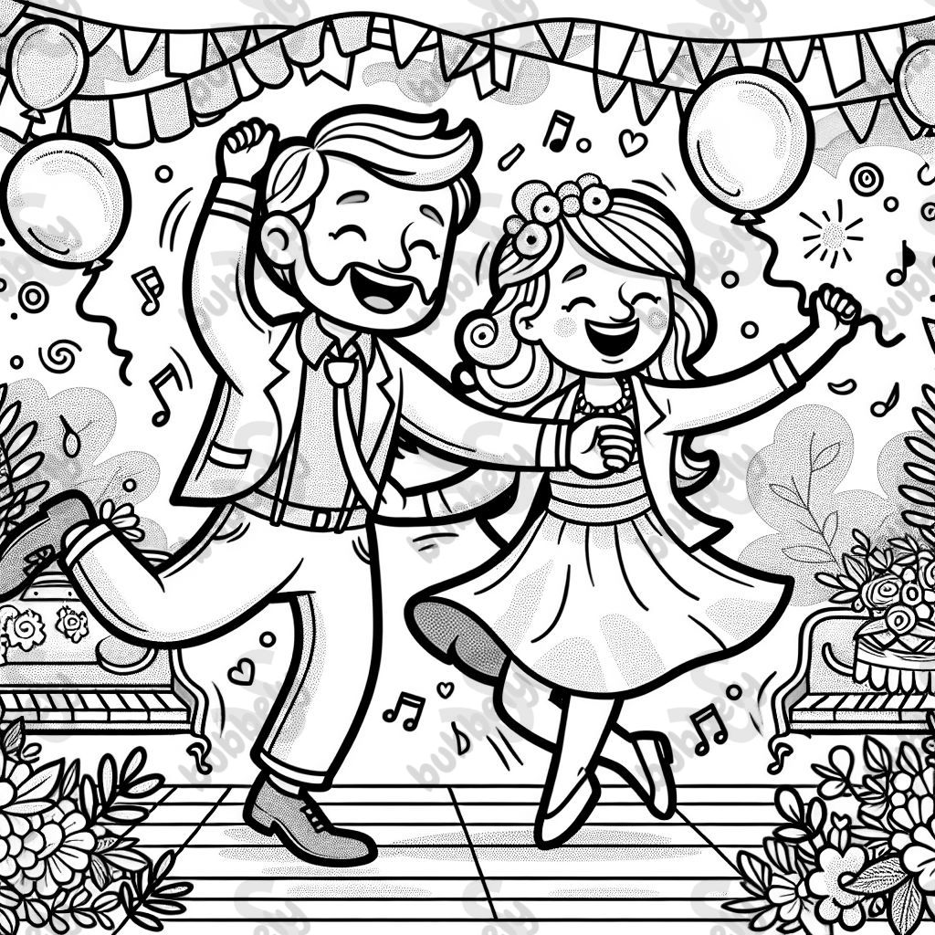 Mom and Dad celebrating and dancing