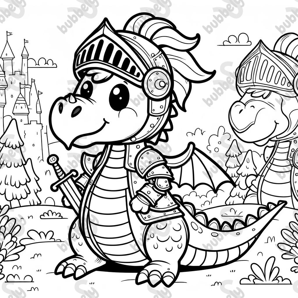 a dragon in knights armor