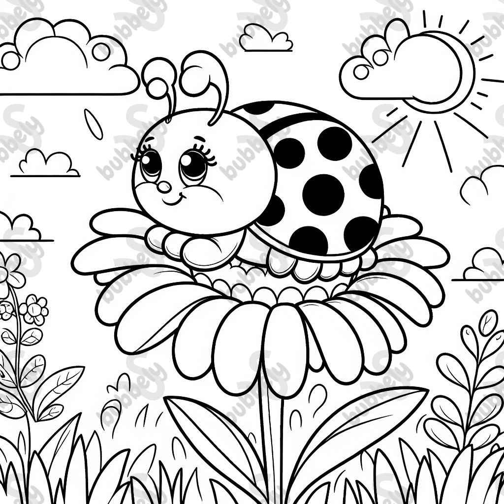 Marienkäfer auf blume