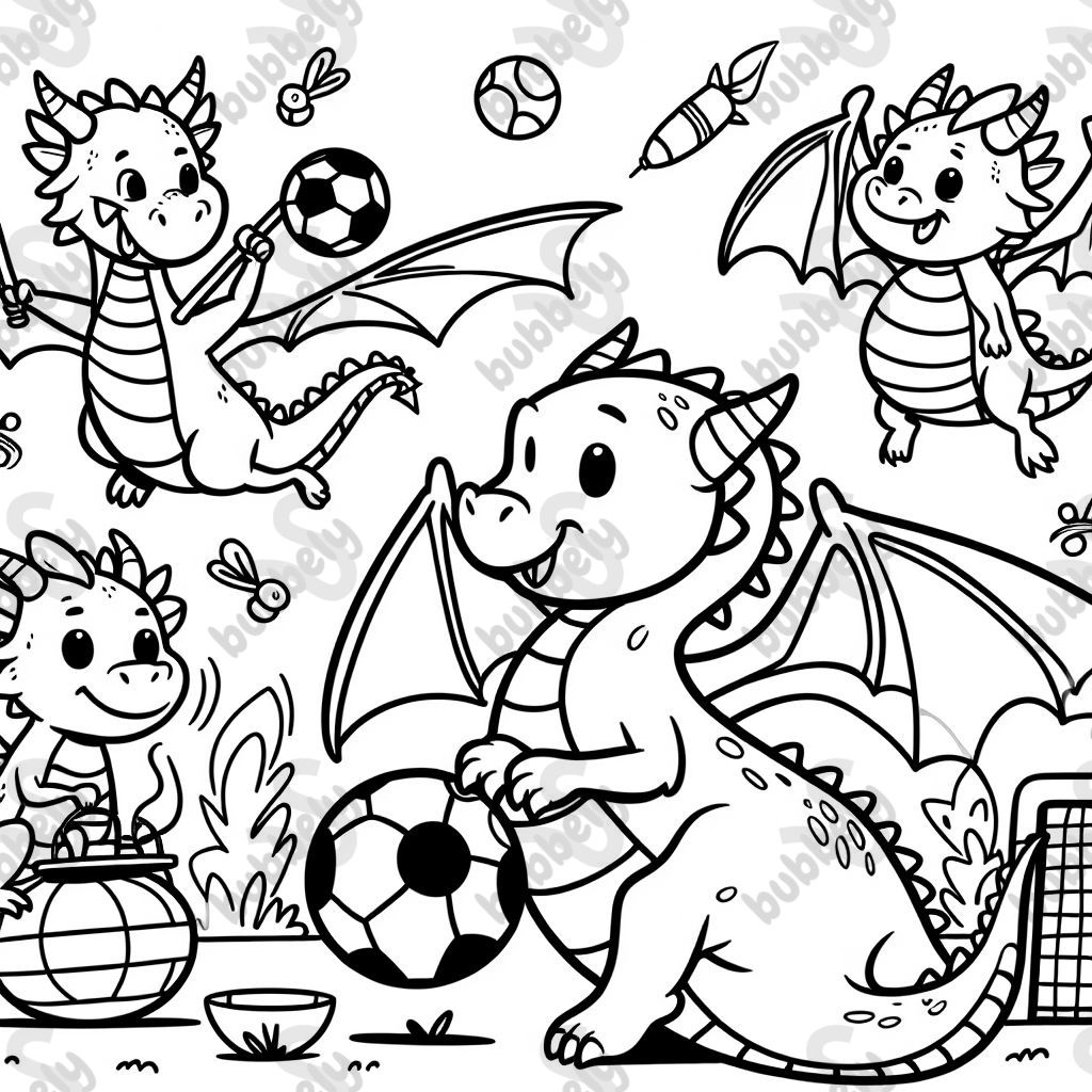 dragons playing sports