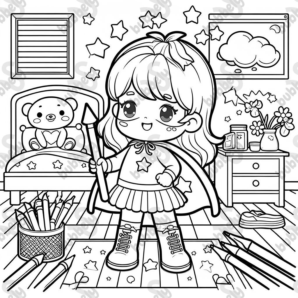 ein kleines madchen als superheldin