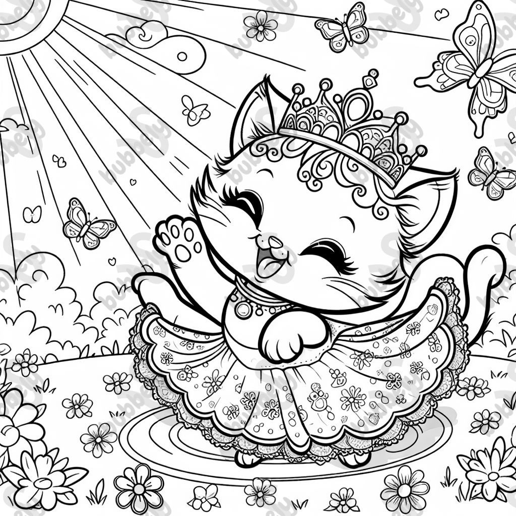 A princess kitten, playing in the sun