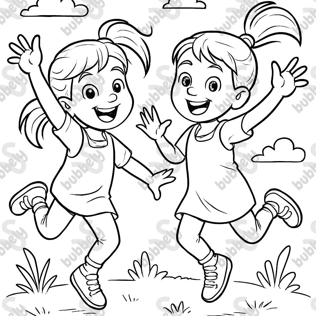 Identical twin girls