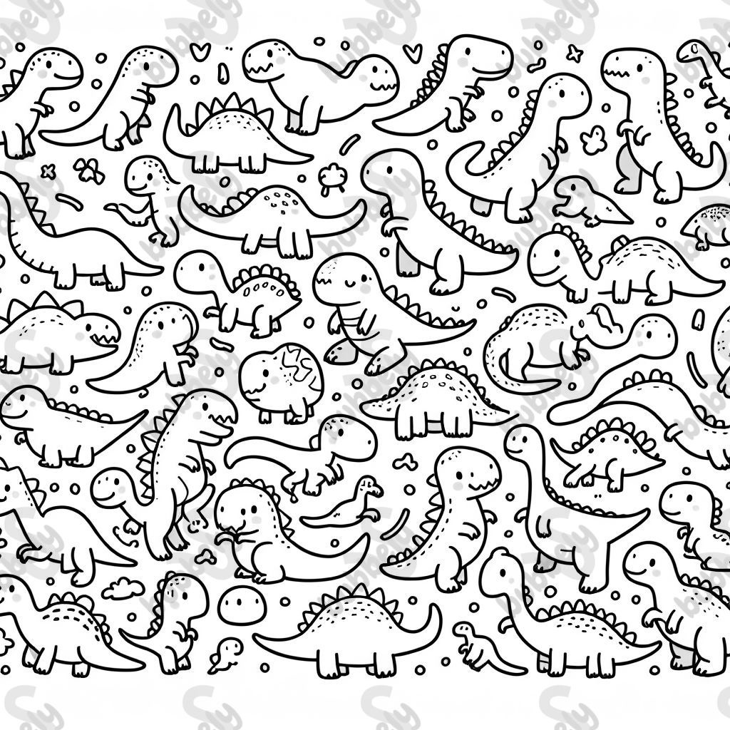 ganze viele kleine Dinos