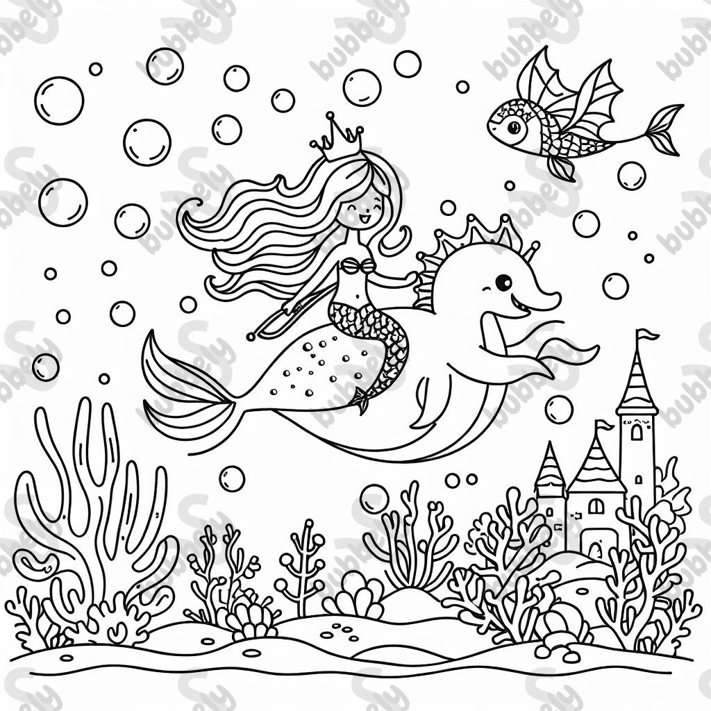 eine reitende meerjungfrau