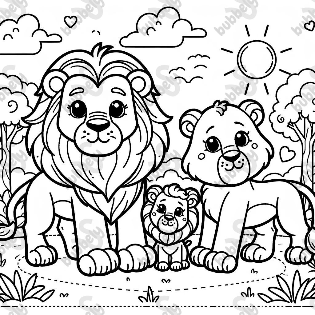 Family of lions