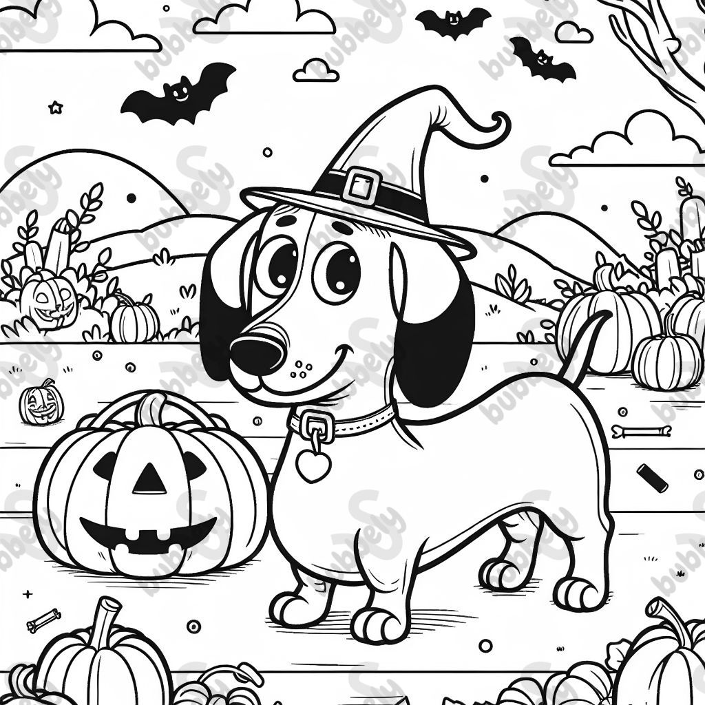 einen Dackel auf einer Halloweenparty