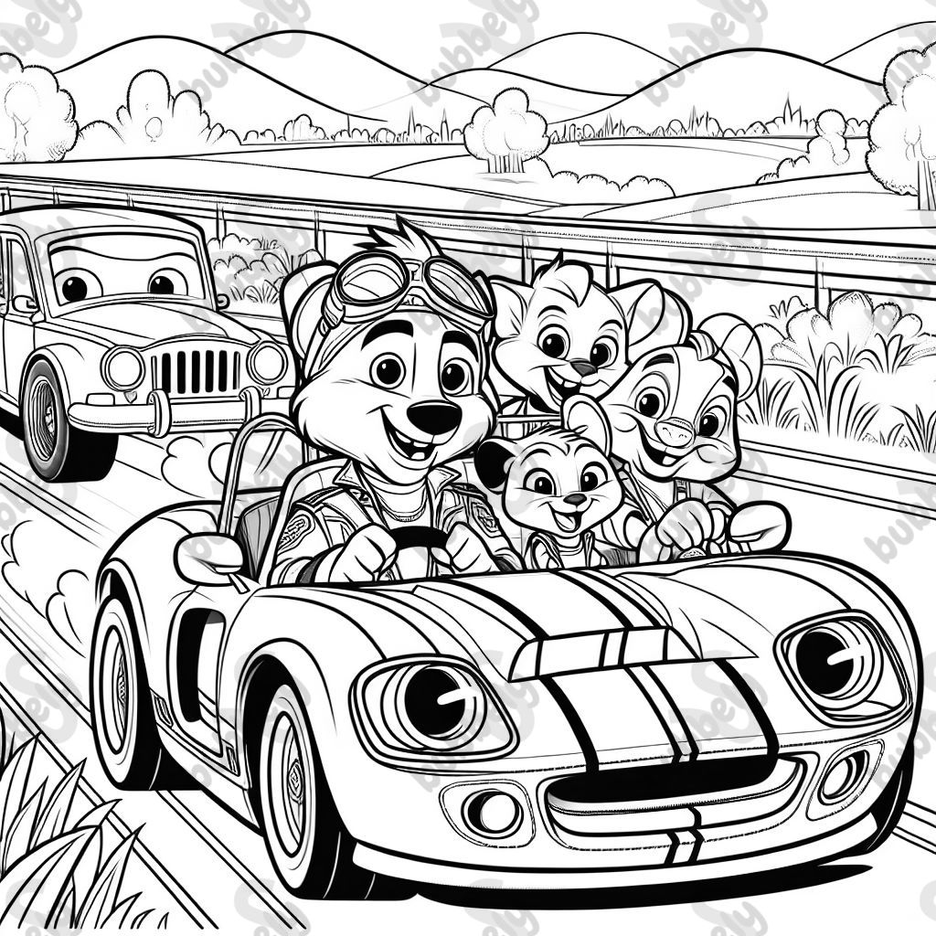 A Lamborghini driving with his friends