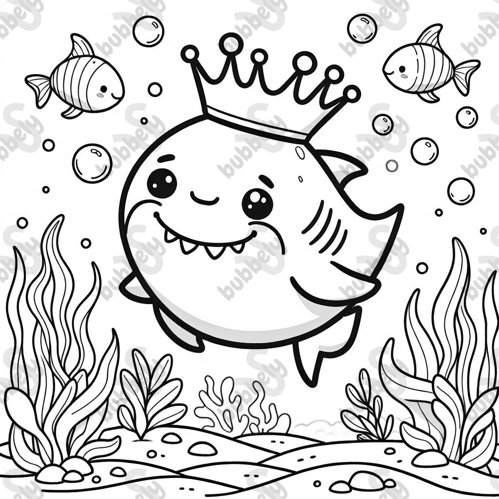 requin avec couronne simple