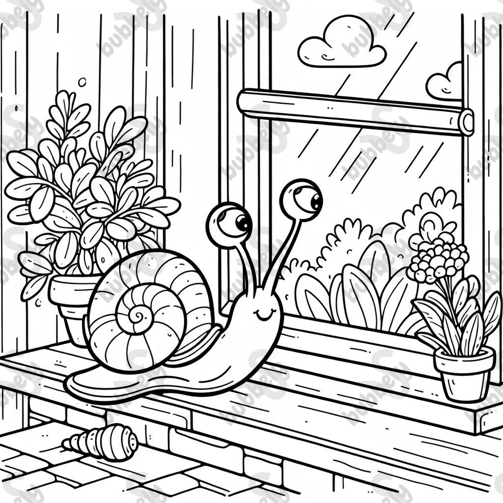 A cute snail on a window