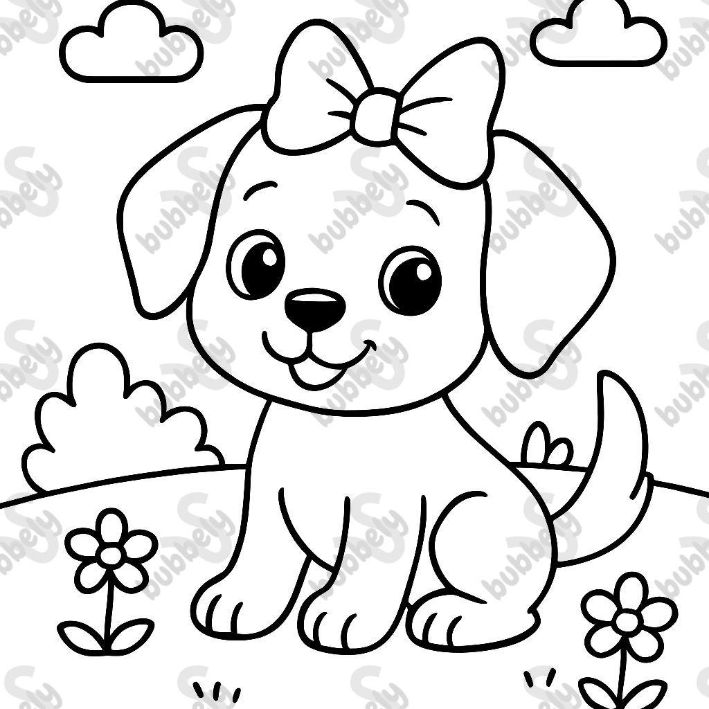 Chien mignon avec un nœud Chien mignon avec un nœud