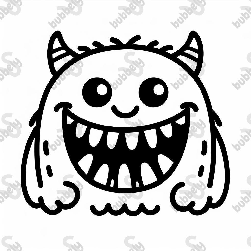 Ein Monster mit langen Zähnen