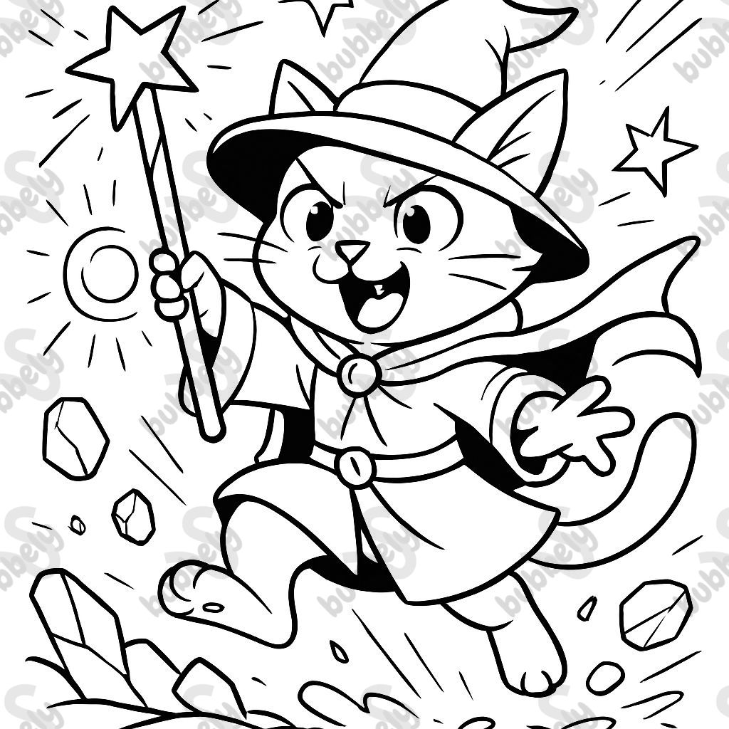 a kitty wizard