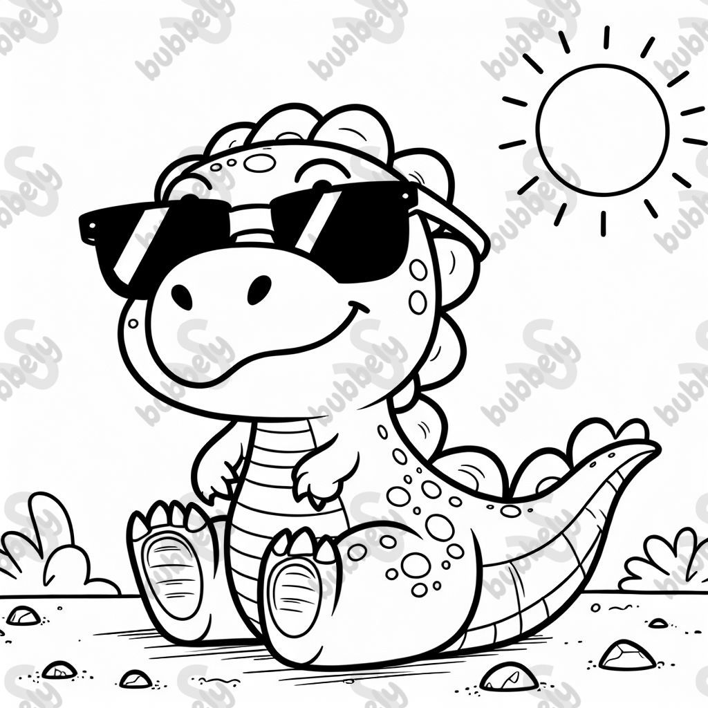 T-rex wearing sunglasses