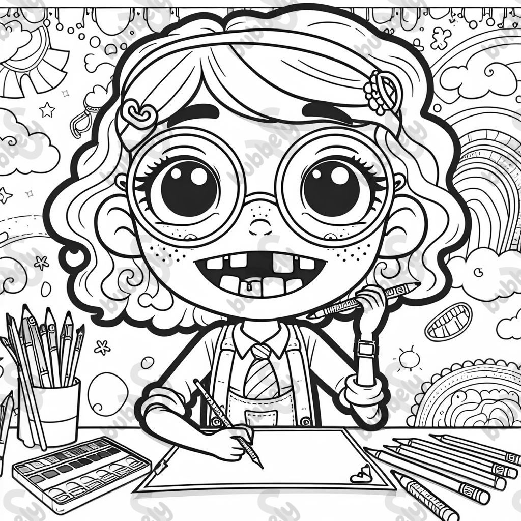 an artist missing her front 2 teeth