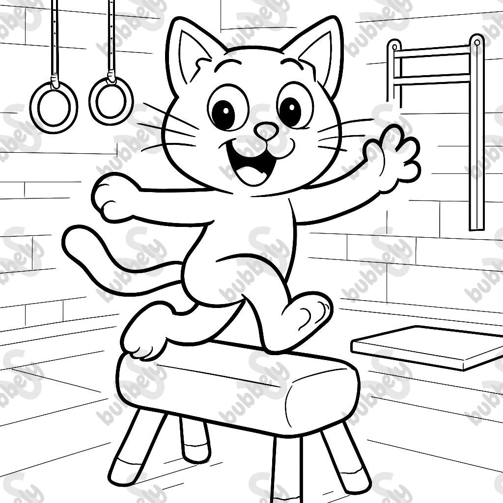 Chat dans la salle de sport sur le Chat dans la salle de sport sur le