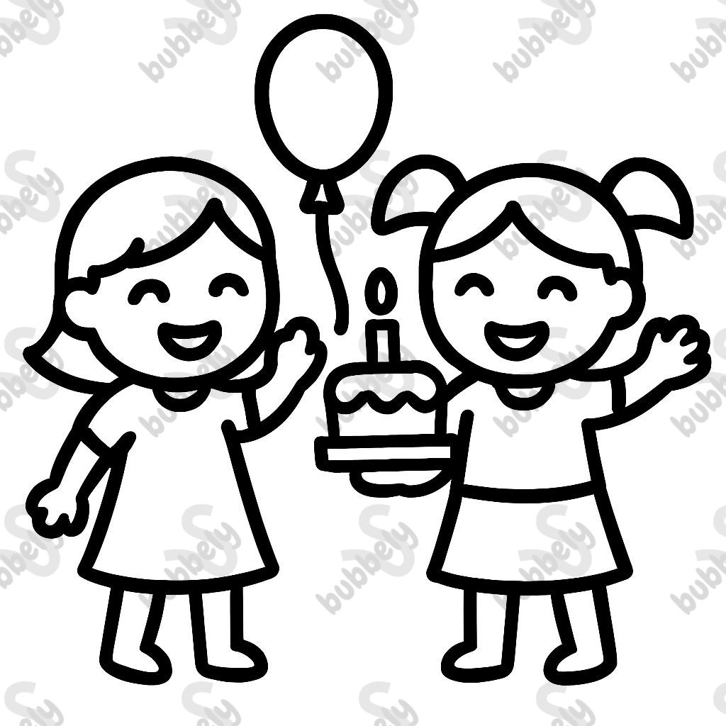 2 girls happy birthday