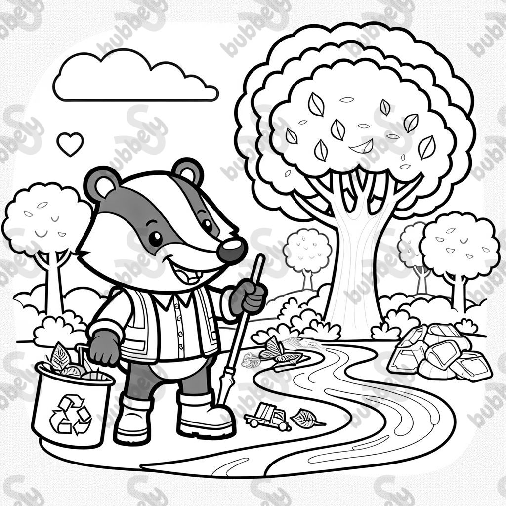 a badger working in conservation