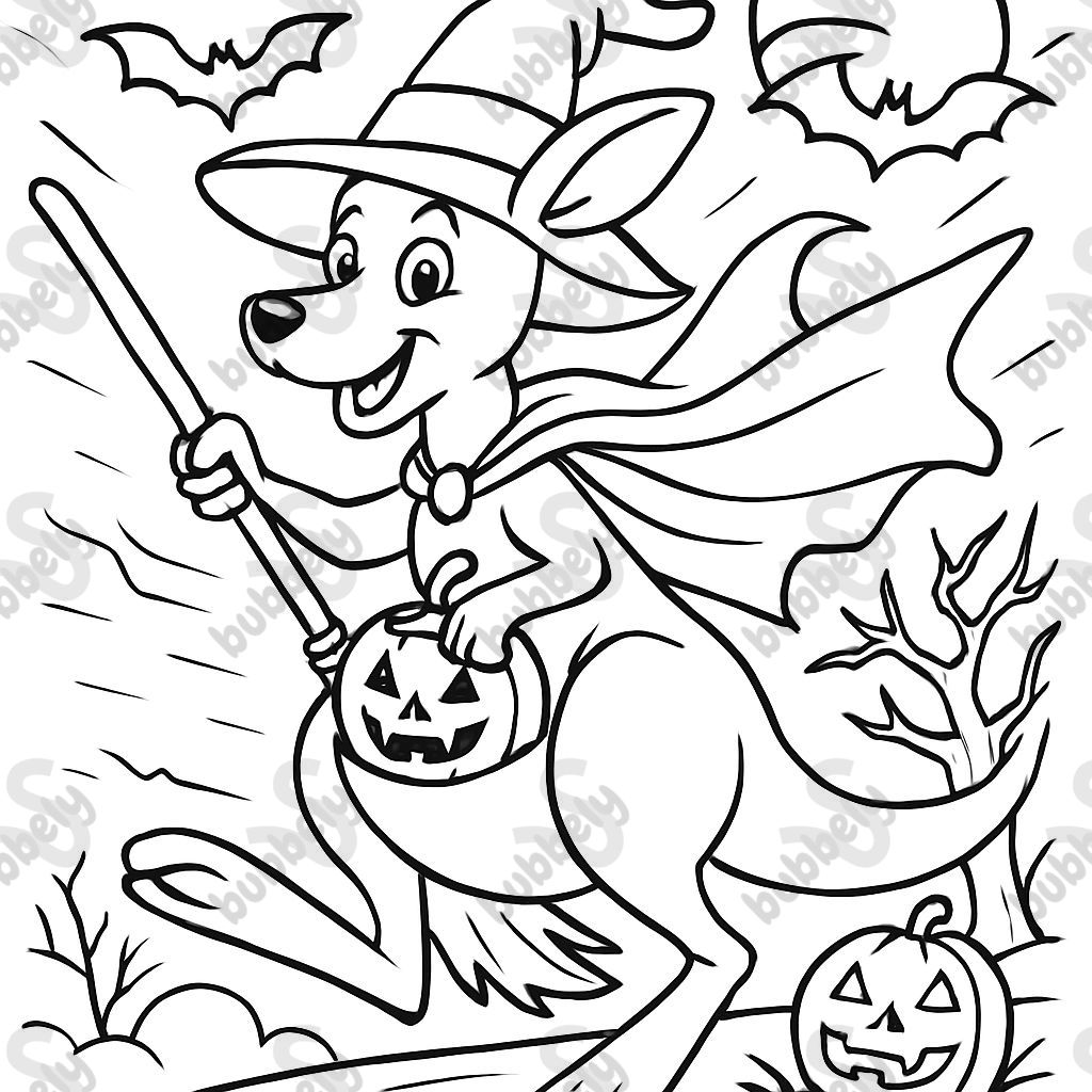 känguru an halloween känguru an halloween