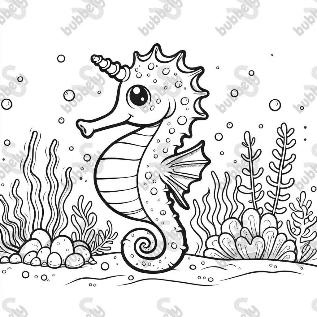 Seahorse with a horn 