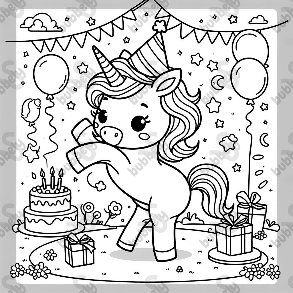 4th birthday dancing unicorn