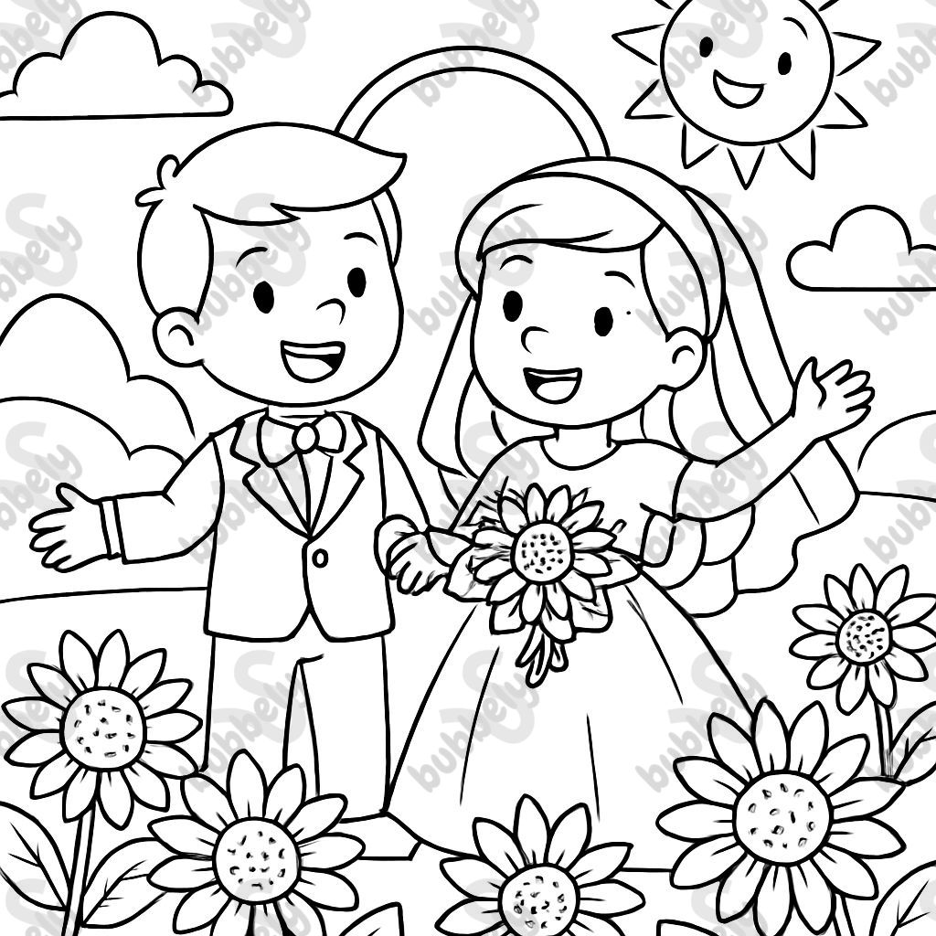 Wedding and sunflowers