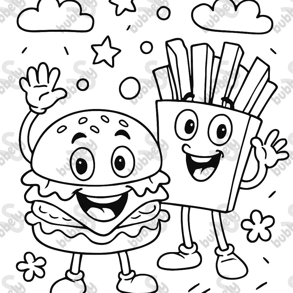 Cheeseburger and fries