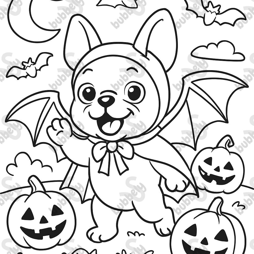 bulldogue français en costume d'Halloween