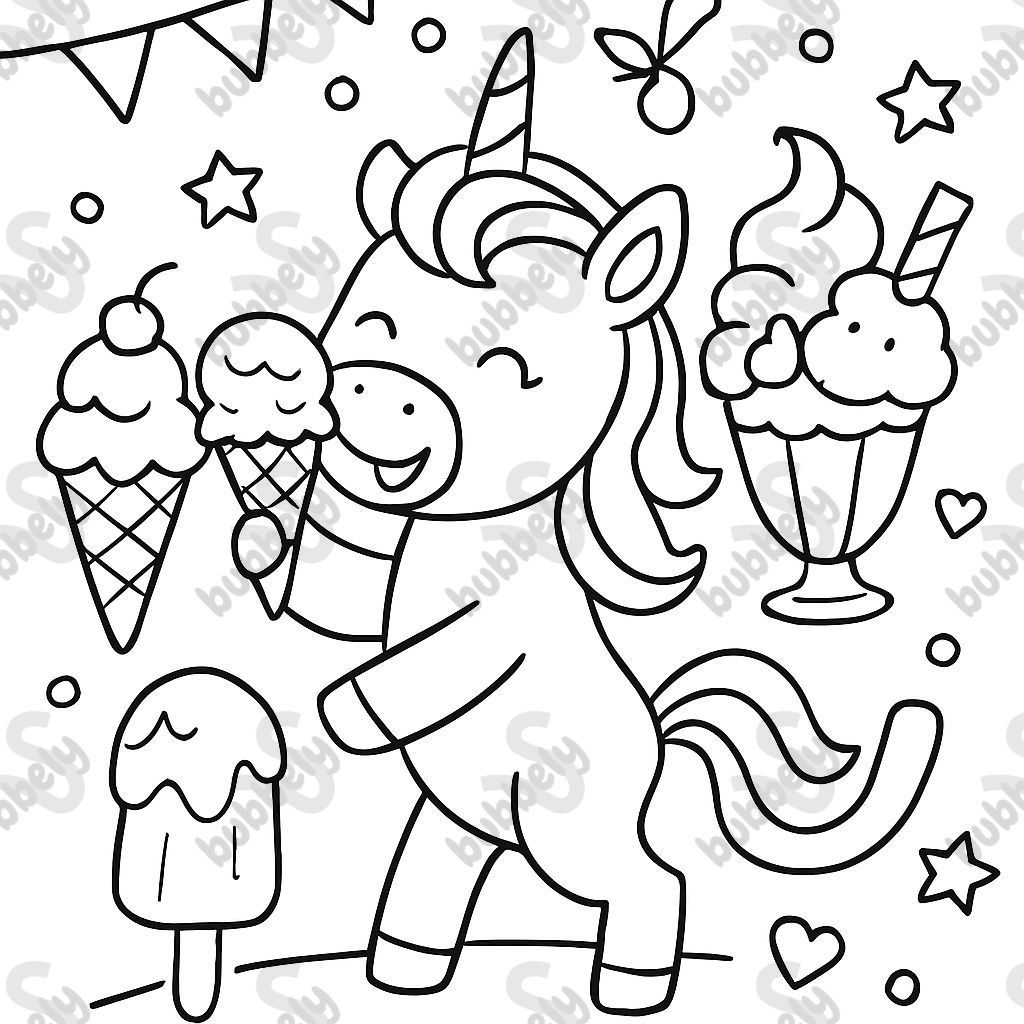 unicorn ice cream party