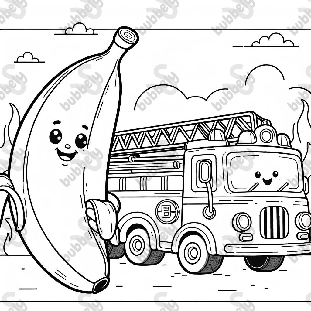 Banana and firetruck