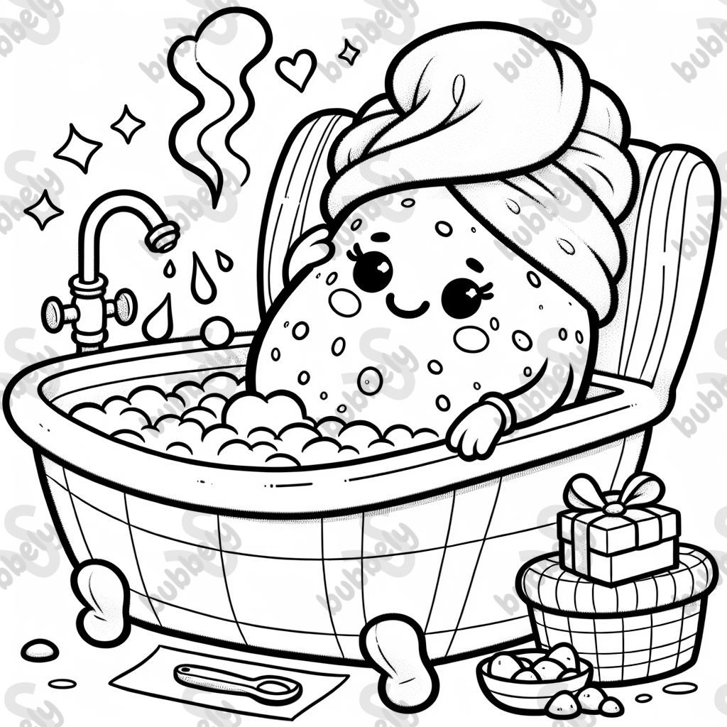 Potato with hot towel on face relaxing