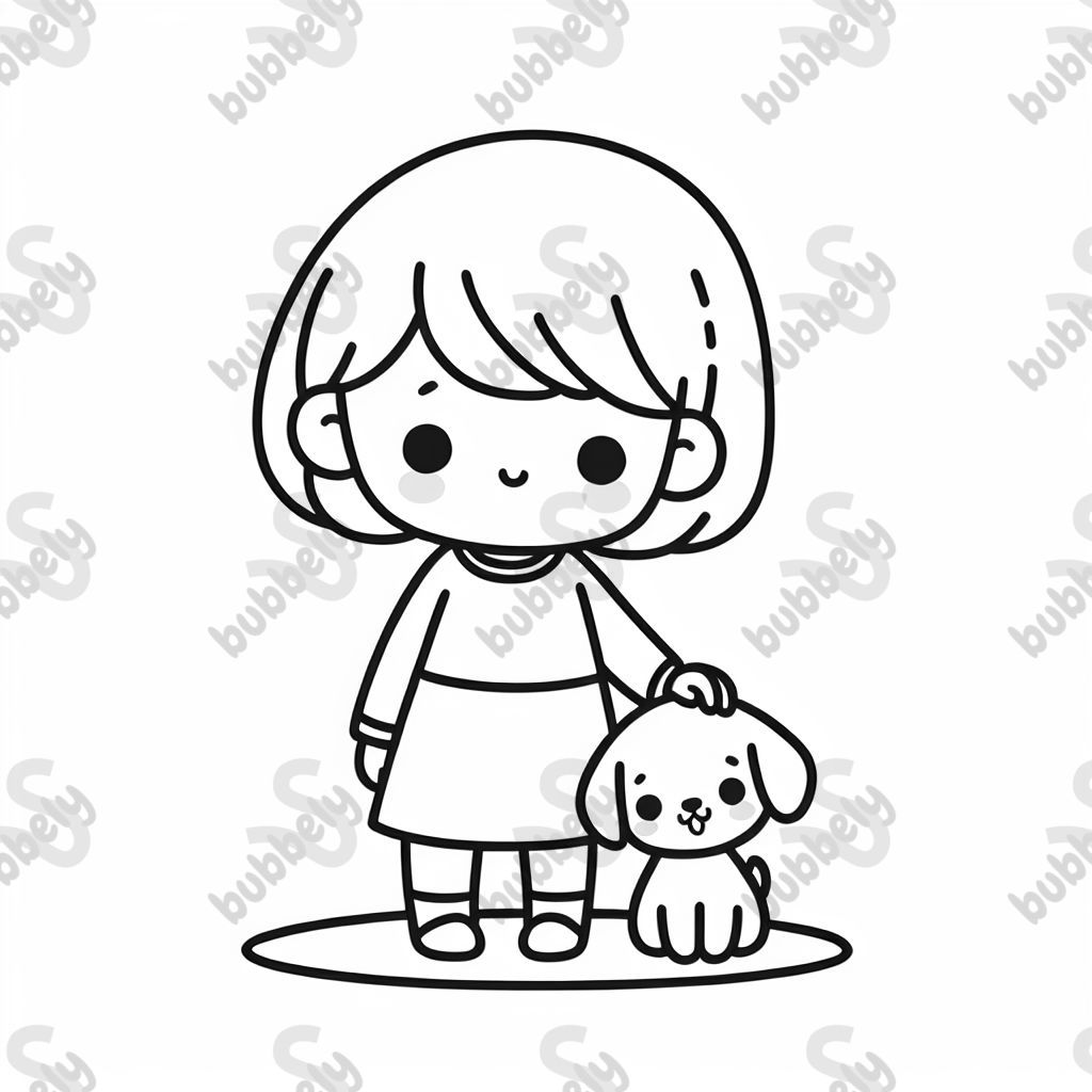 A girl and her puppy A girl and her puppy