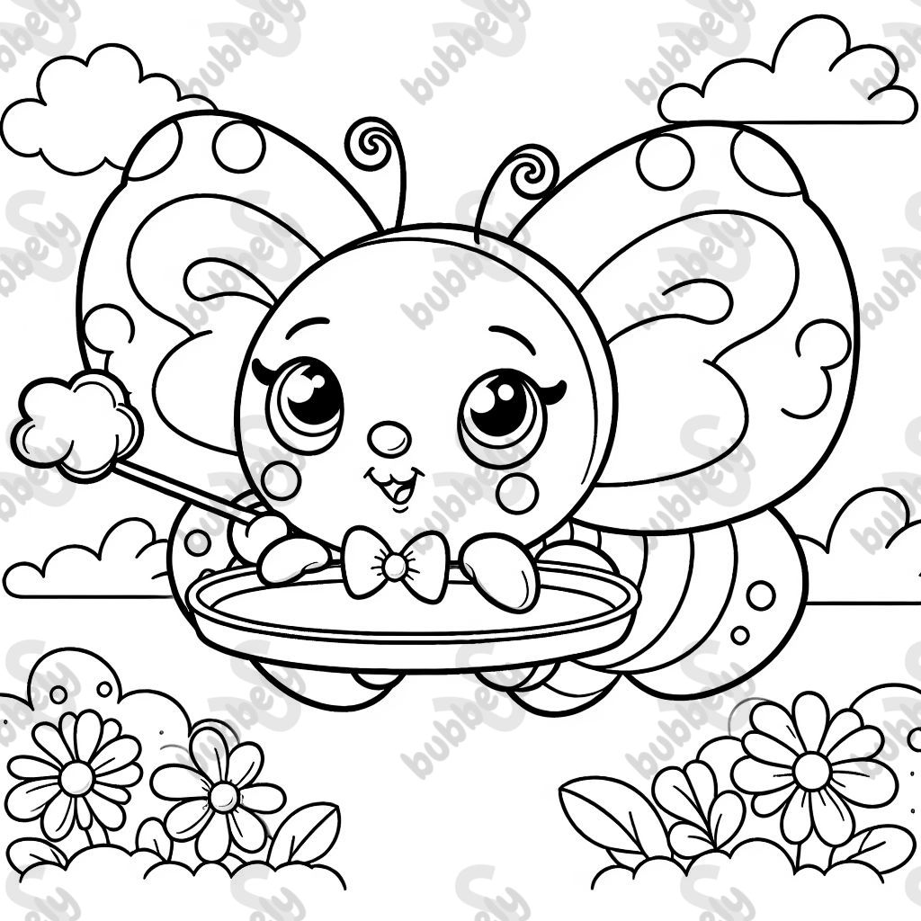 Ein Schmetterling mit ein Tablett 