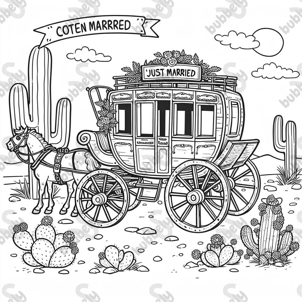 just married western stagecoach