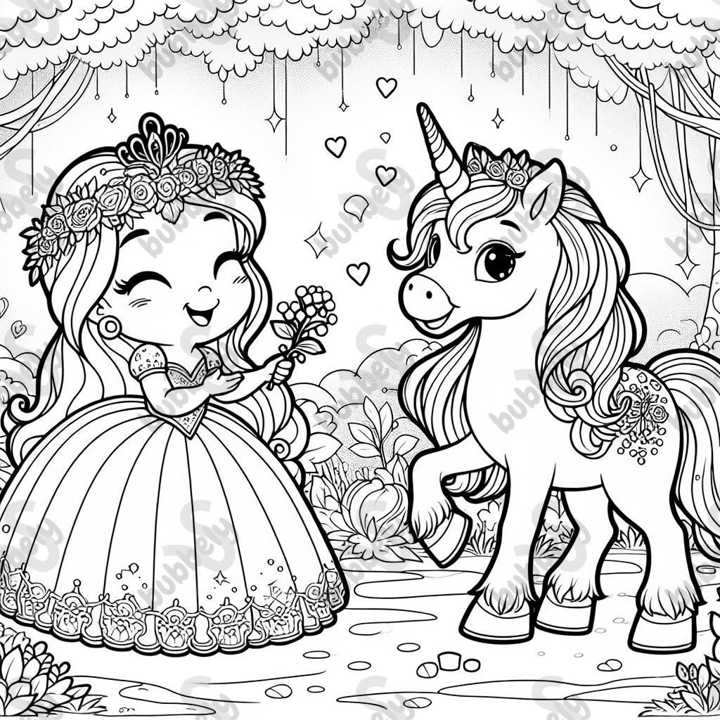 unicorn and princess