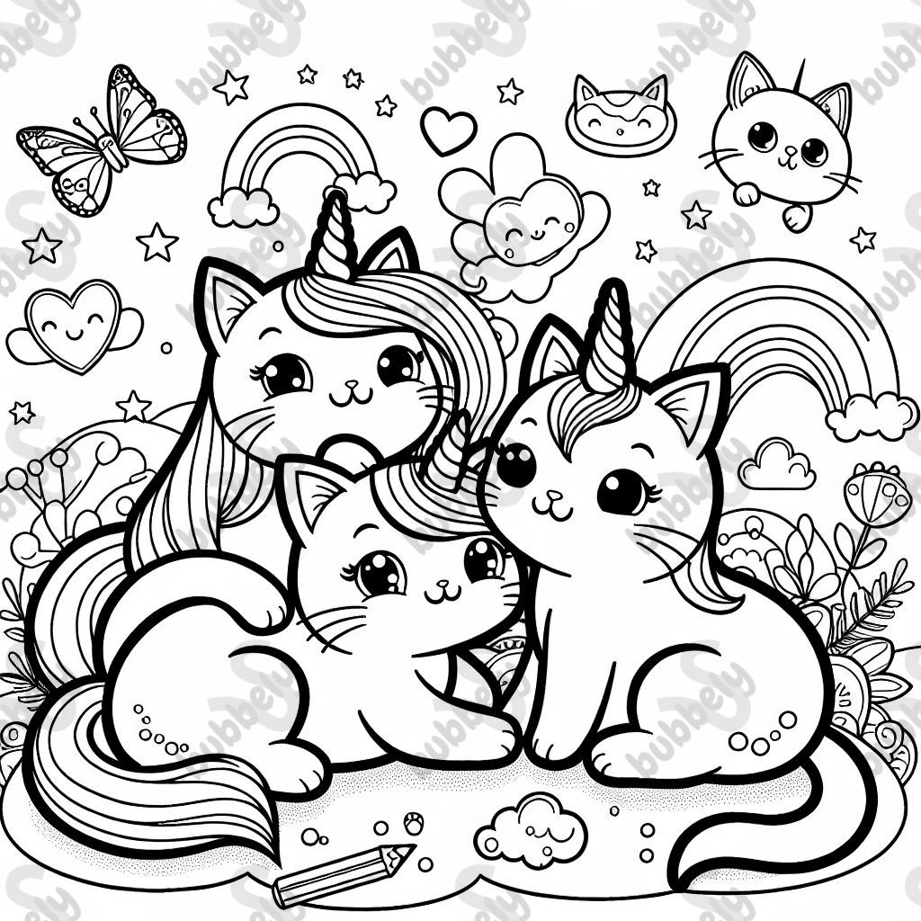 Sister unicorn cats