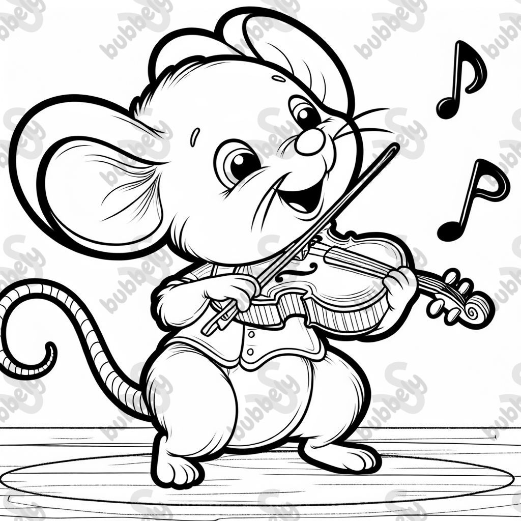 mouse playing a violin
