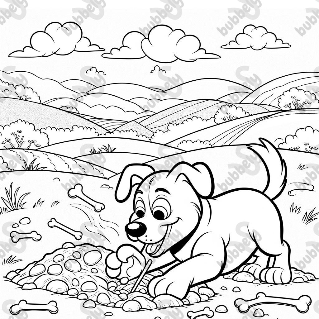 a dog digging