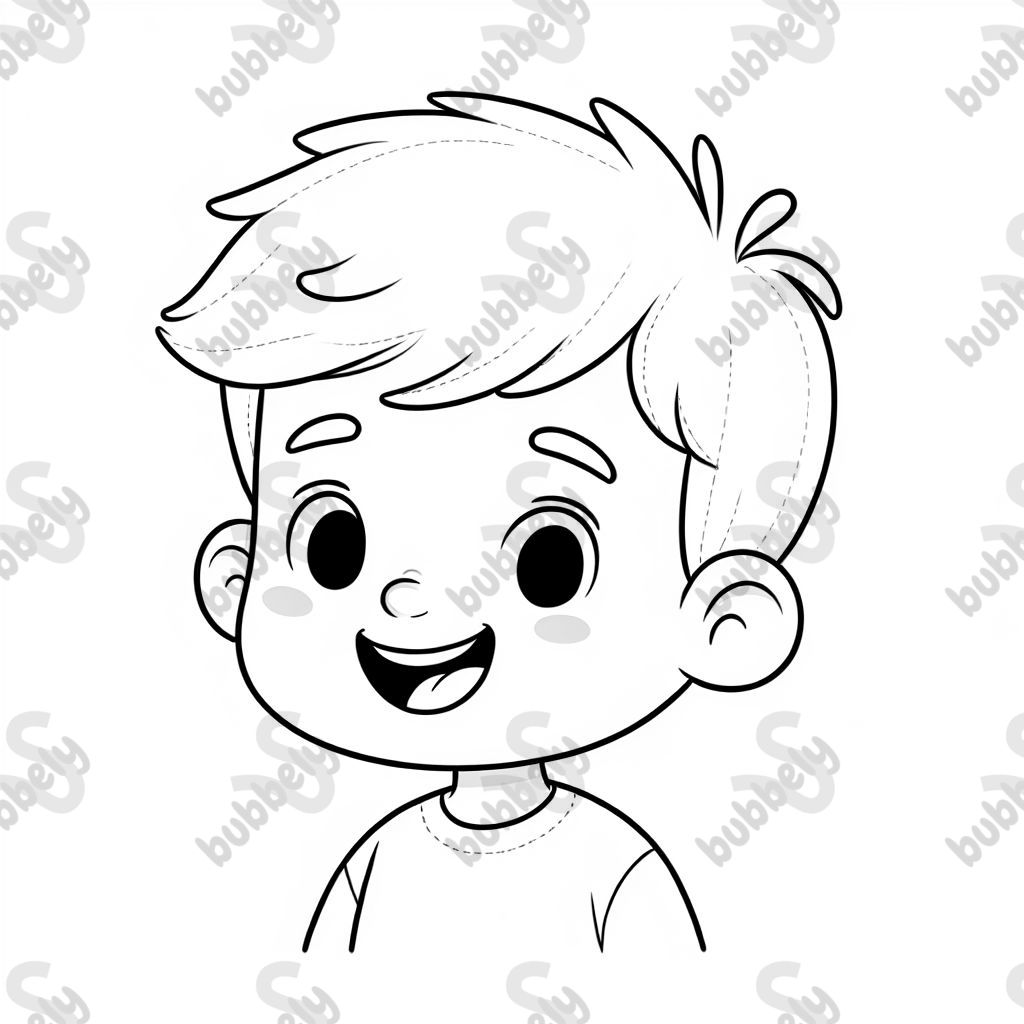 a boy smiling