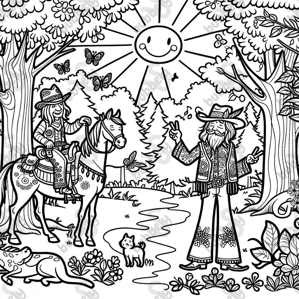 Hippie dallas cowboy forest 