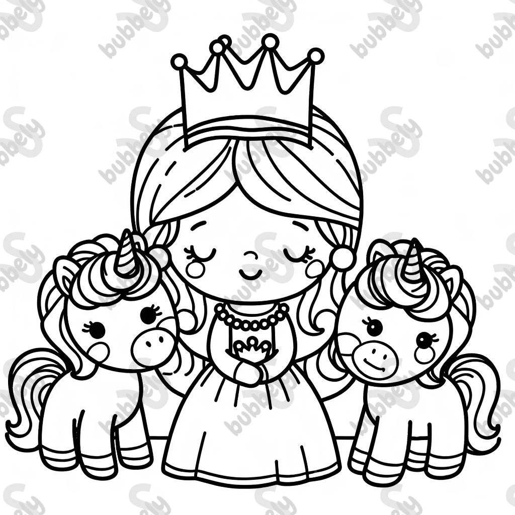 Reine avec des poneys Reine avec des poneys