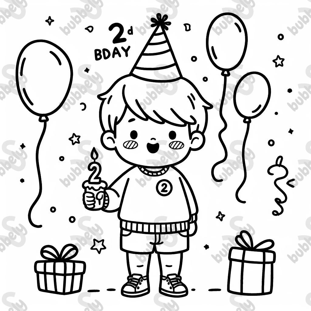 A little boy is celebrating his 2nd birthday.