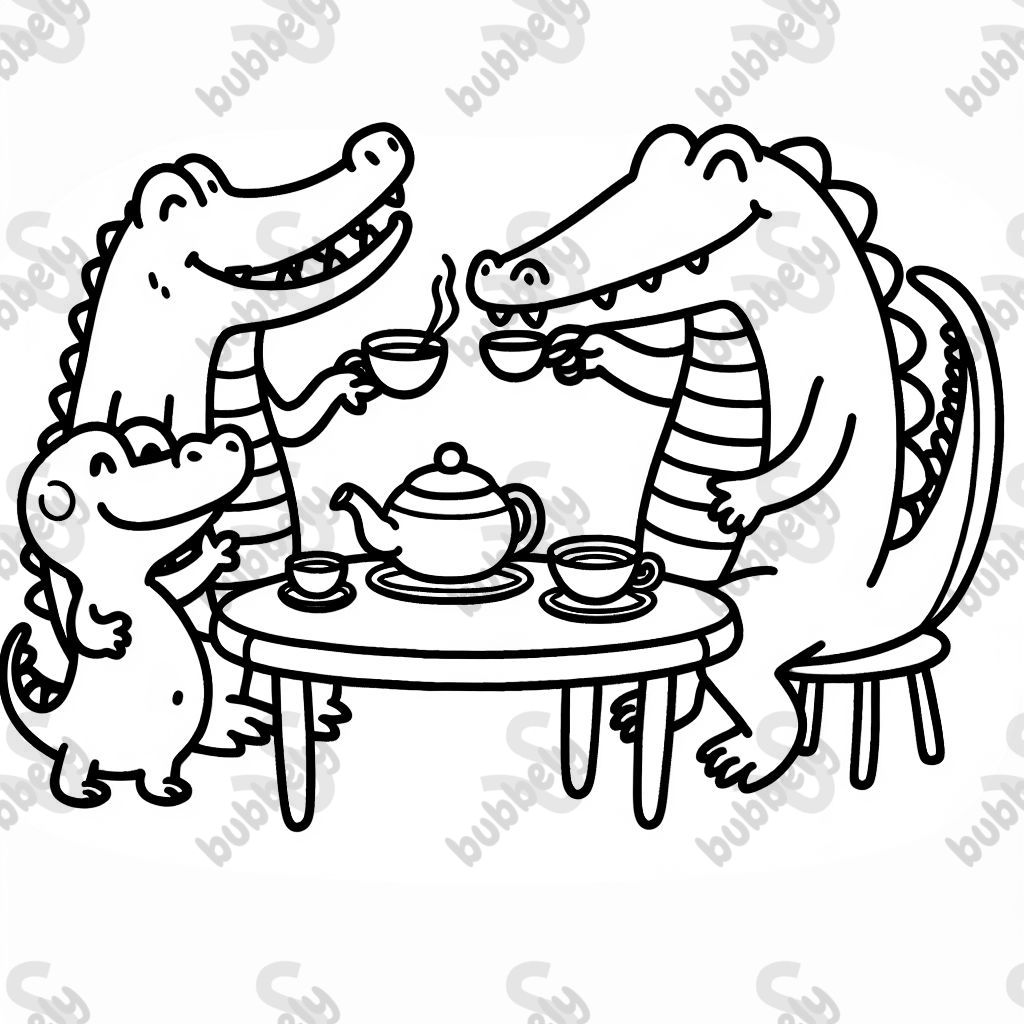 crocodile tea party