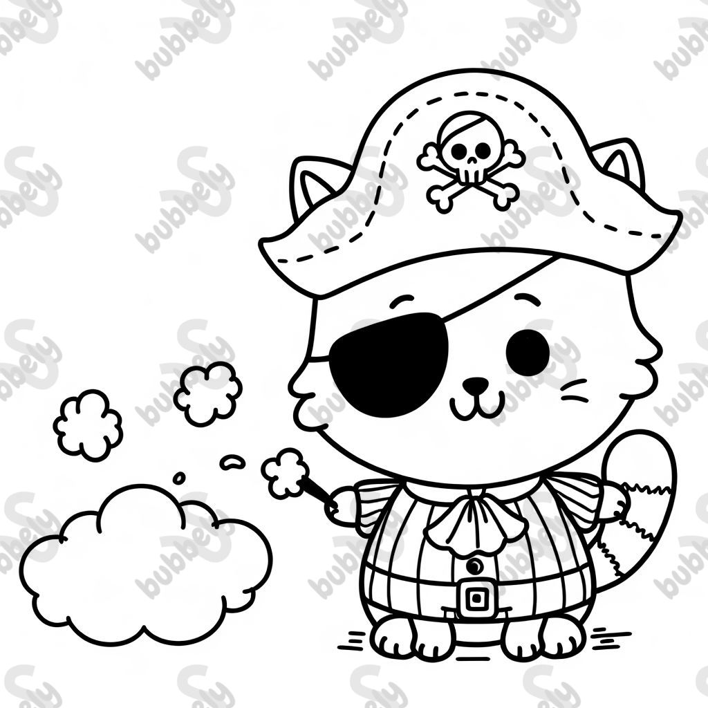 Eine katze als pirat