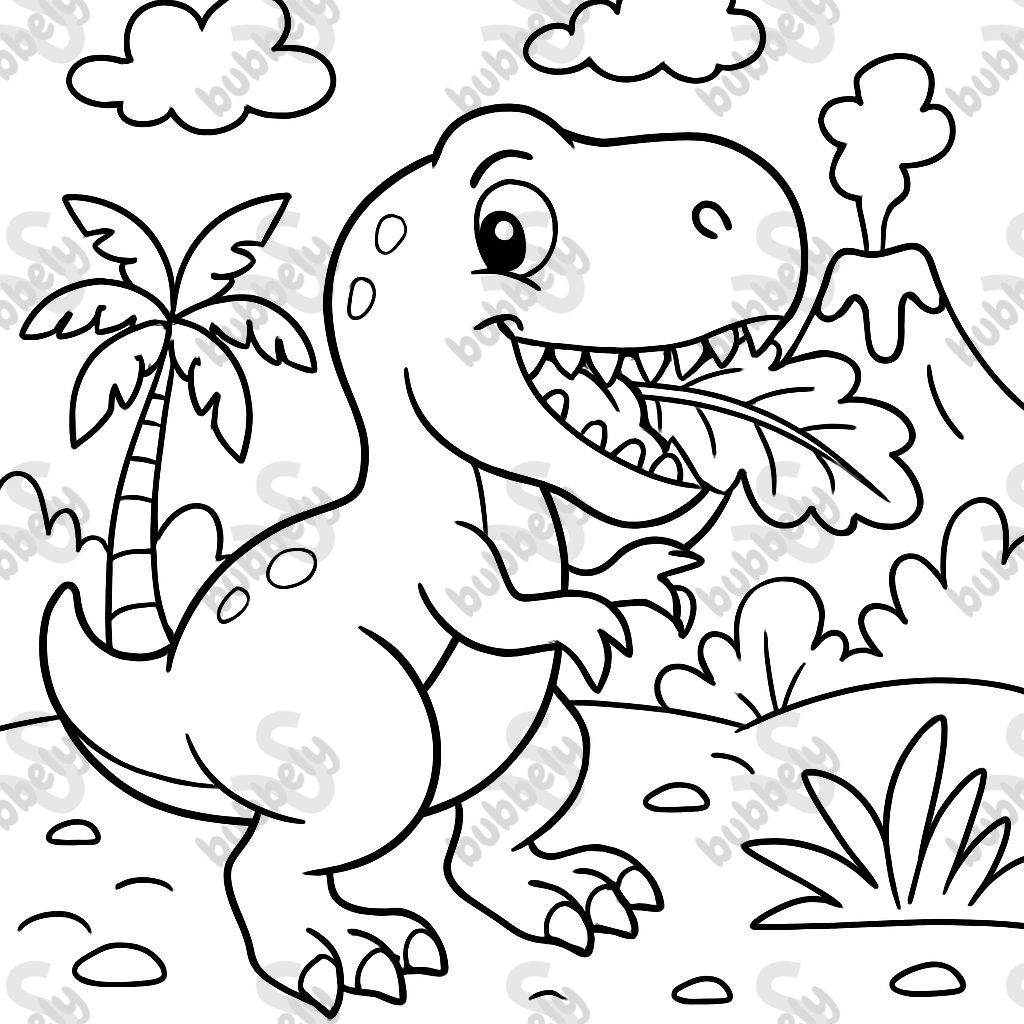 A T-Rex that is eating