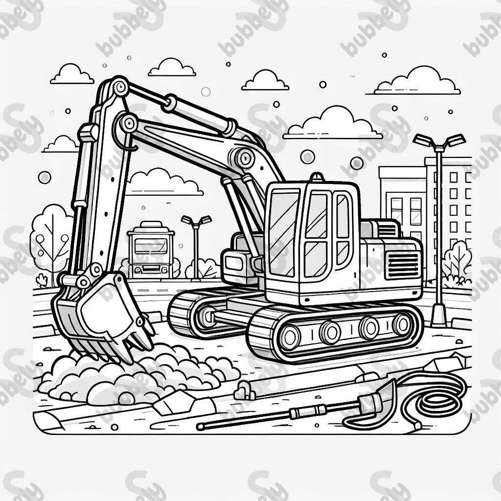Excavator digging Excavator digging