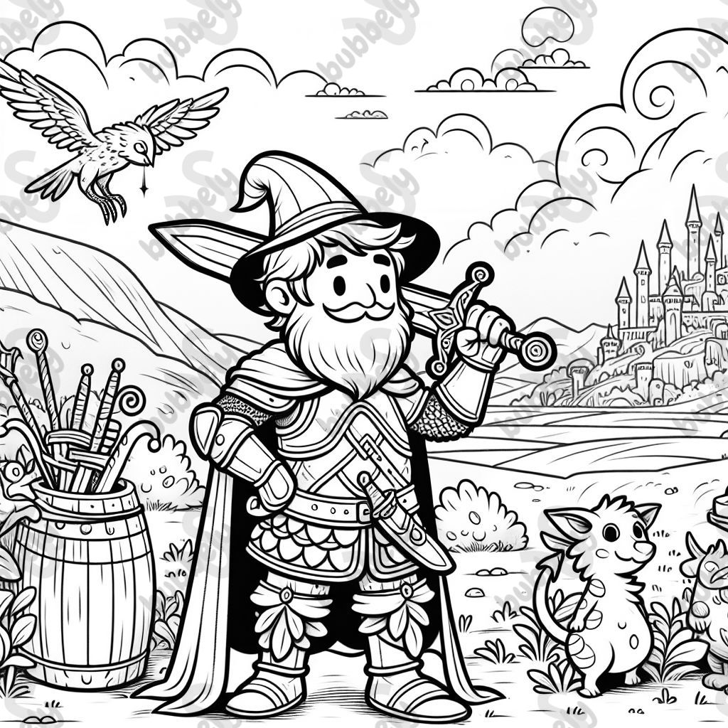 a swordsmith mage in the field of battle